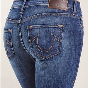 True Religion Halle Mid Rise Super Skinny Jeans